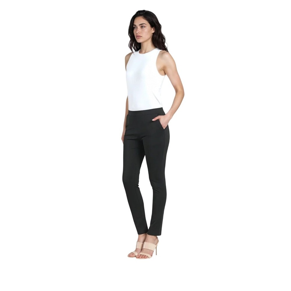 Clara Sunwoo Pants Womens XL Rayon-Ponte Knit Straight Leg Black EUC